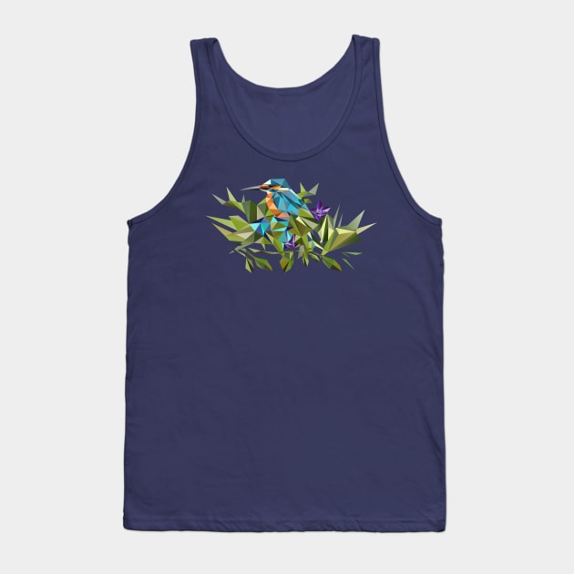 Common Kingfisher (halcyon) in Triangles Tank Top by XOOXOO